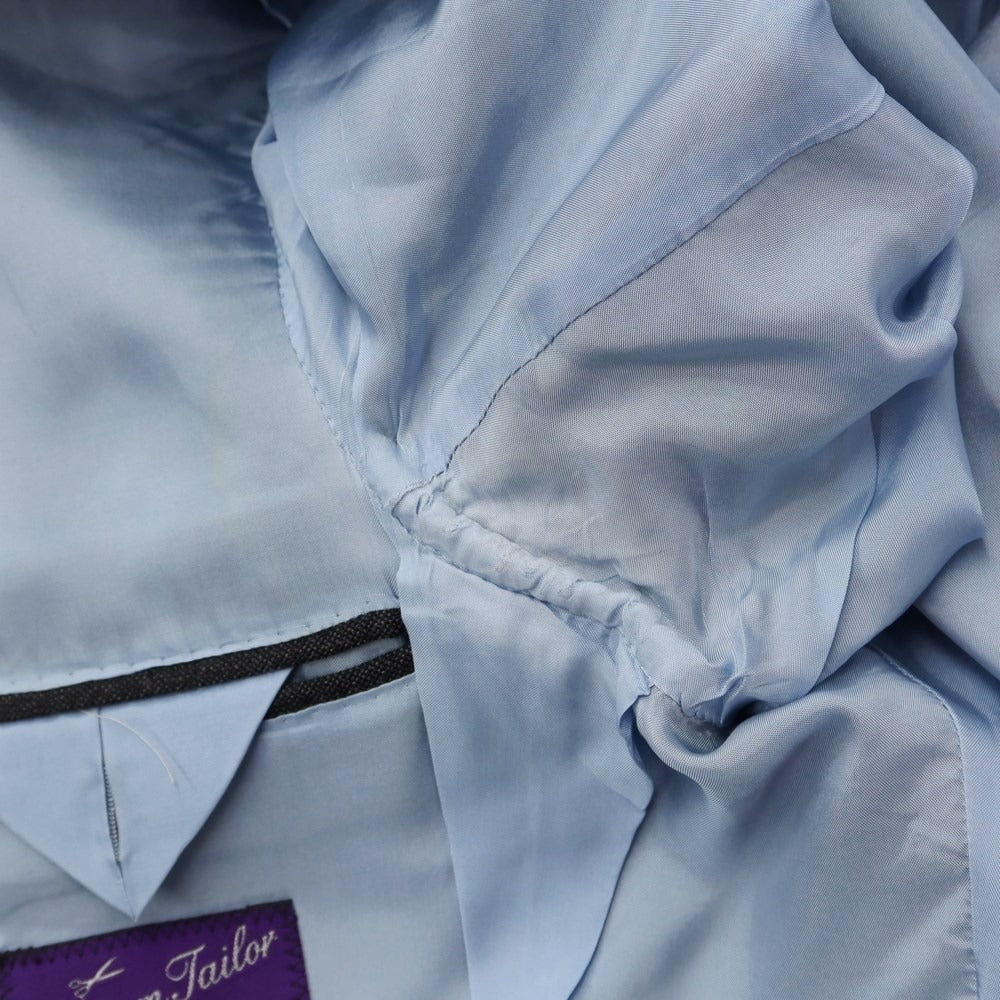 【中古】ビームス BEAMS SUPER120‘S ウール セットアップ 3つボタンスーツ グレーxブルー【 記載なし(L位) 】【 状態ランクC 】【 メンズ 】