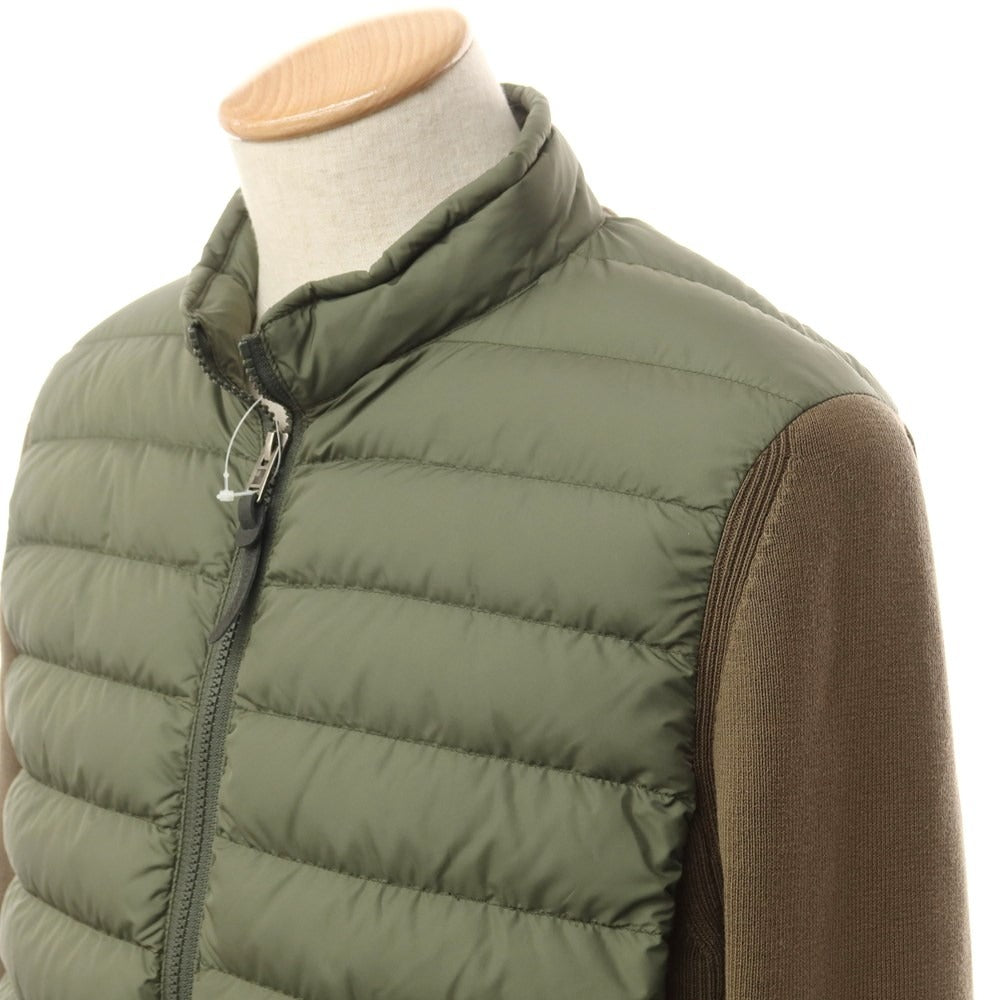 【中古】ウールリッチ WOOLRICH コットンニット切替 ダウンジャケット オリーブ【 S(US) 】【 状態ランクB 】【 メンズ 】