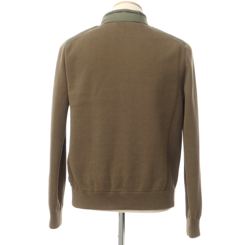 【中古】ウールリッチ WOOLRICH コットンニット切替 ダウンジャケット オリーブ【 S(US) 】【 状態ランクB 】【 メンズ 】