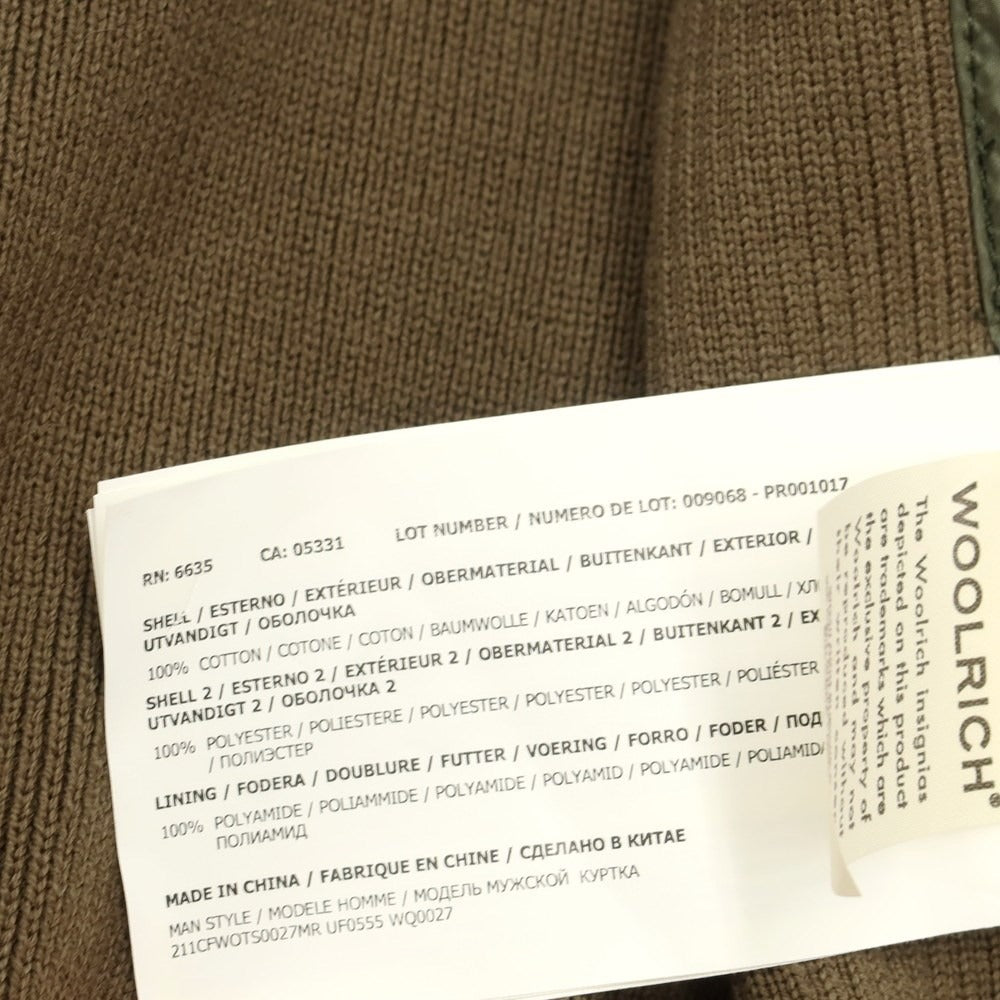 【中古】ウールリッチ WOOLRICH コットンニット切替 ダウンジャケット オリーブ【 S(US) 】【 状態ランクB 】【 メンズ 】
