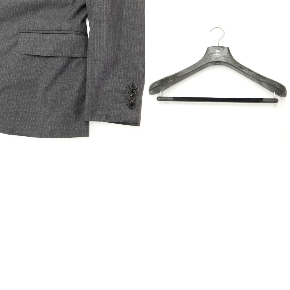 【中古】ルイジ ボレッリ Luigi Borrelli ウール 3つボタンスーツ グレー【 44 】【 状態ランクC 】【 メンズ 】