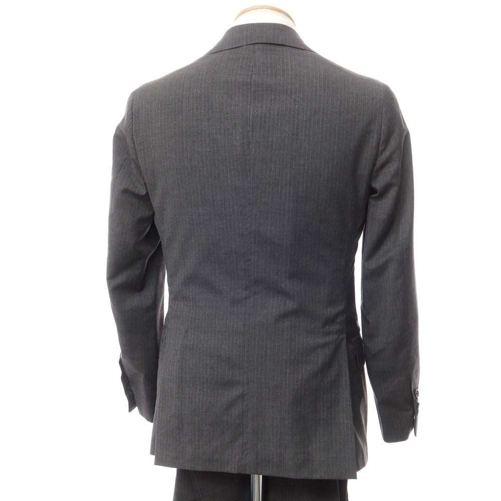【中古】ルイジ ボレッリ Luigi Borrelli ウール 3つボタンスーツ グレー【 44 】【 状態ランクC 】【 メンズ 】