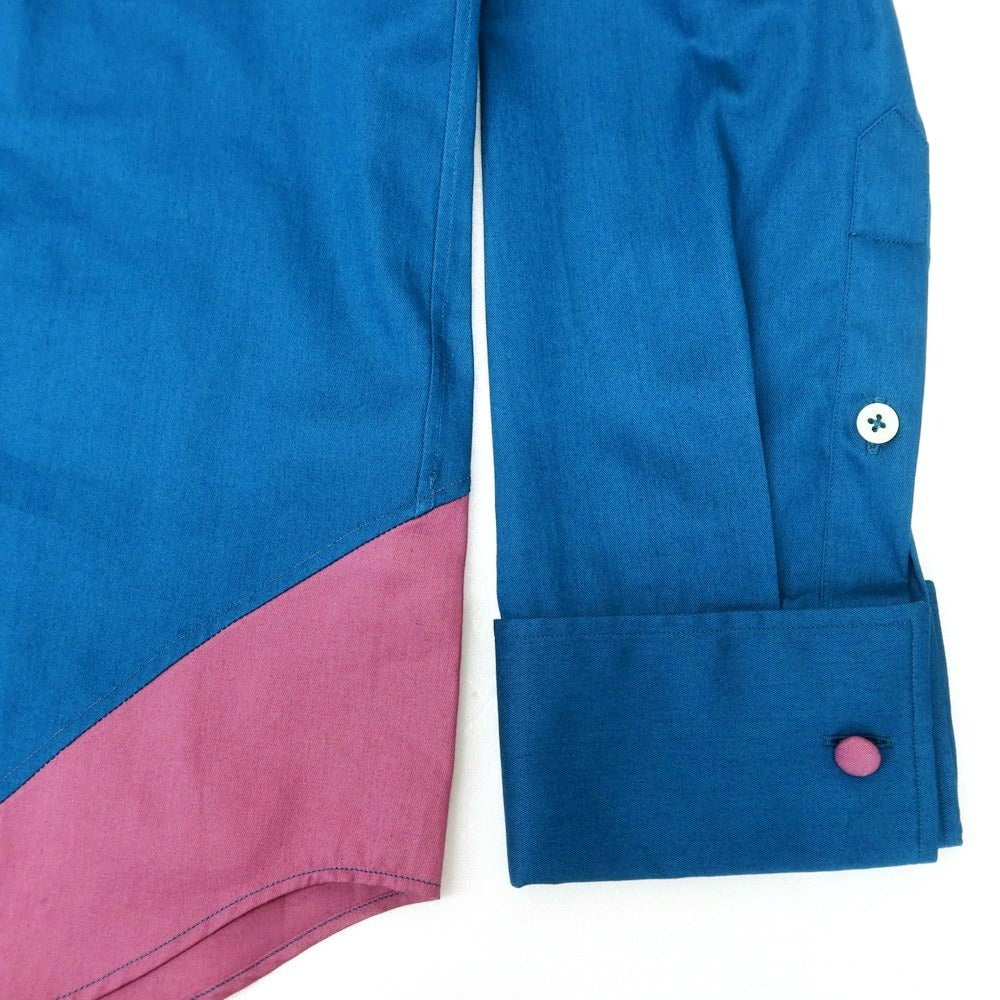 【新品】ピーティートリノ PT TORINO コットン ボタンダウン カジュアルシャツ ブルーxパープル【サイズ40】【BLU】【S/S/A/W】【状態ランクN】【メンズ】【759371】