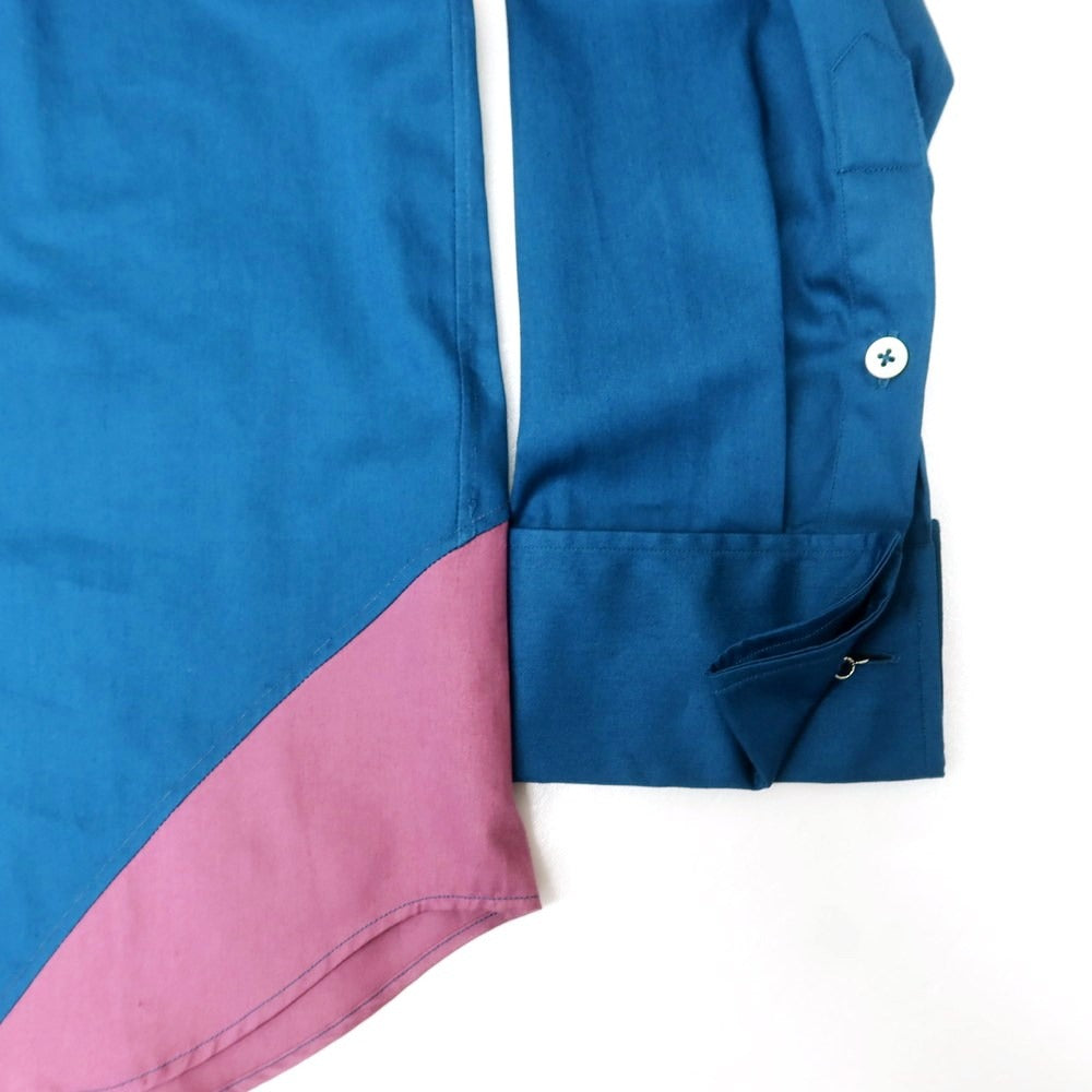 【新品】ピーティートリノ PT TORINO コットン ボタンダウン カジュアルシャツ ブルーxパープル【サイズ40】【BLU】【S/S/A/W】【状態ランクN】【メンズ】【759371】