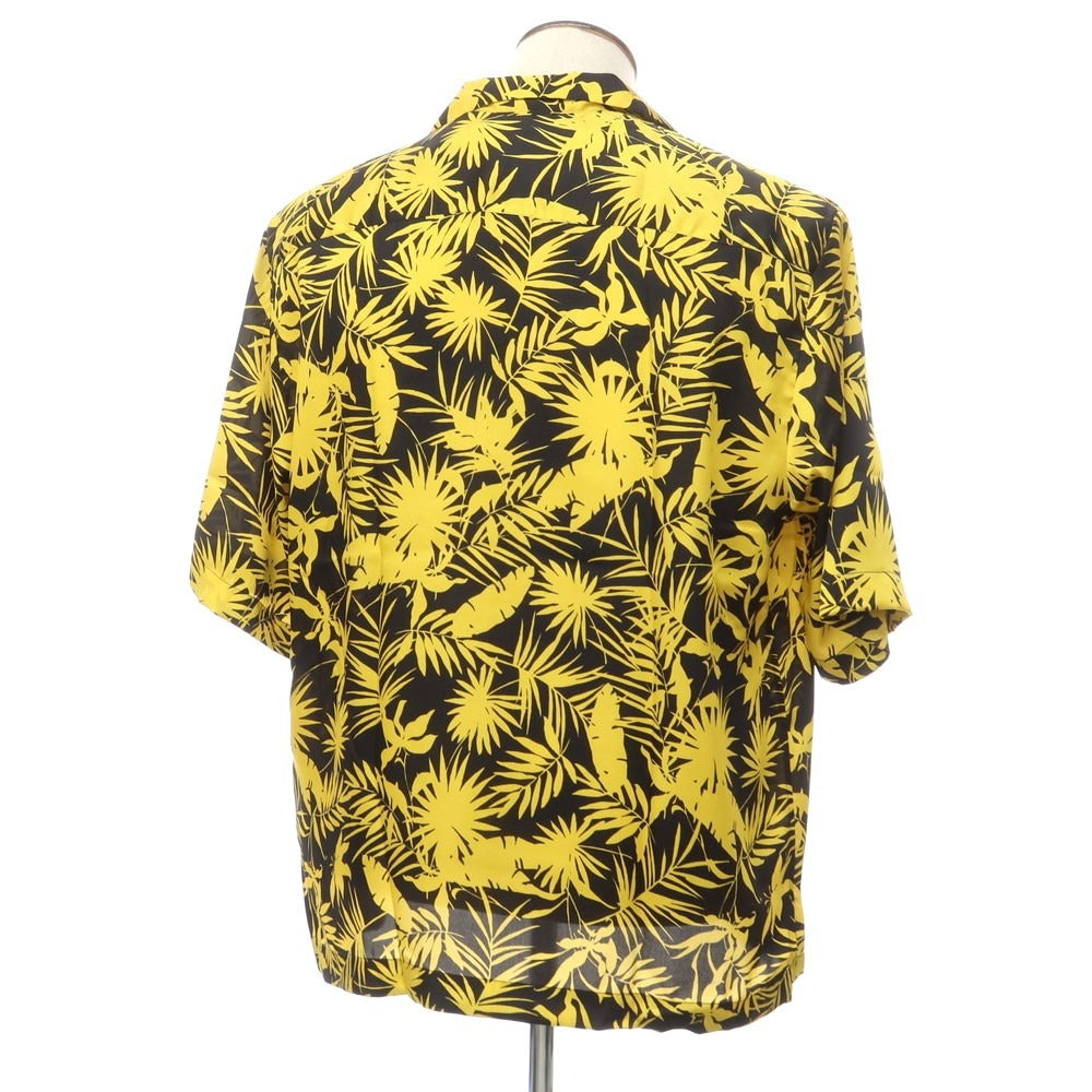 【新品】ピーティートリノ PT TORINO ポリエステル オープンカラー 半袖シャツ ブラックxイエロー【サイズ42】【BLK】【S/S】【状態ランクN】【メンズ】【759382】