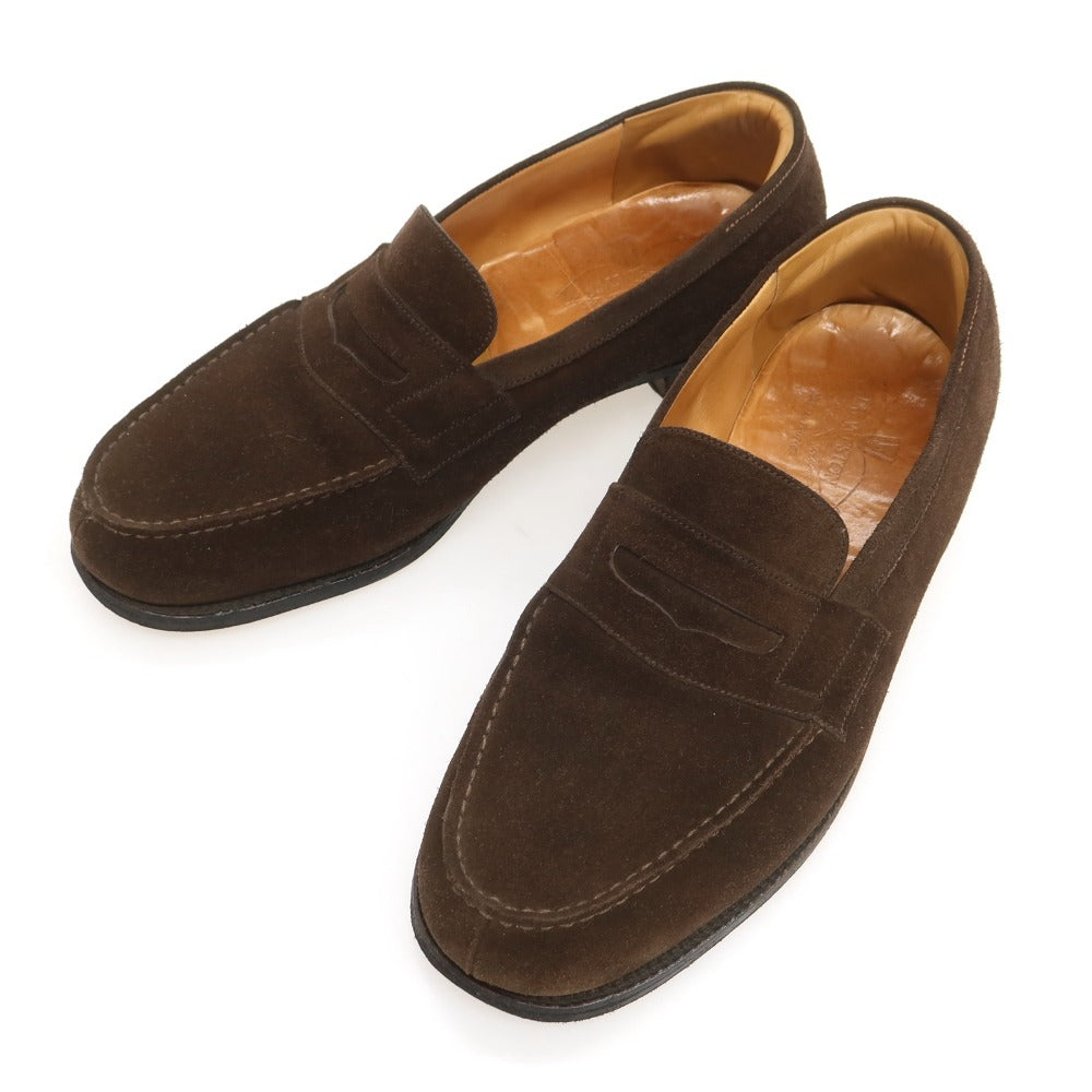【中古】ジェイエムウエストン J.M WESTON スエード コインローファー ダークブラウン【 8 1/2E 】【 状態ランクD 】【 メンズ 】