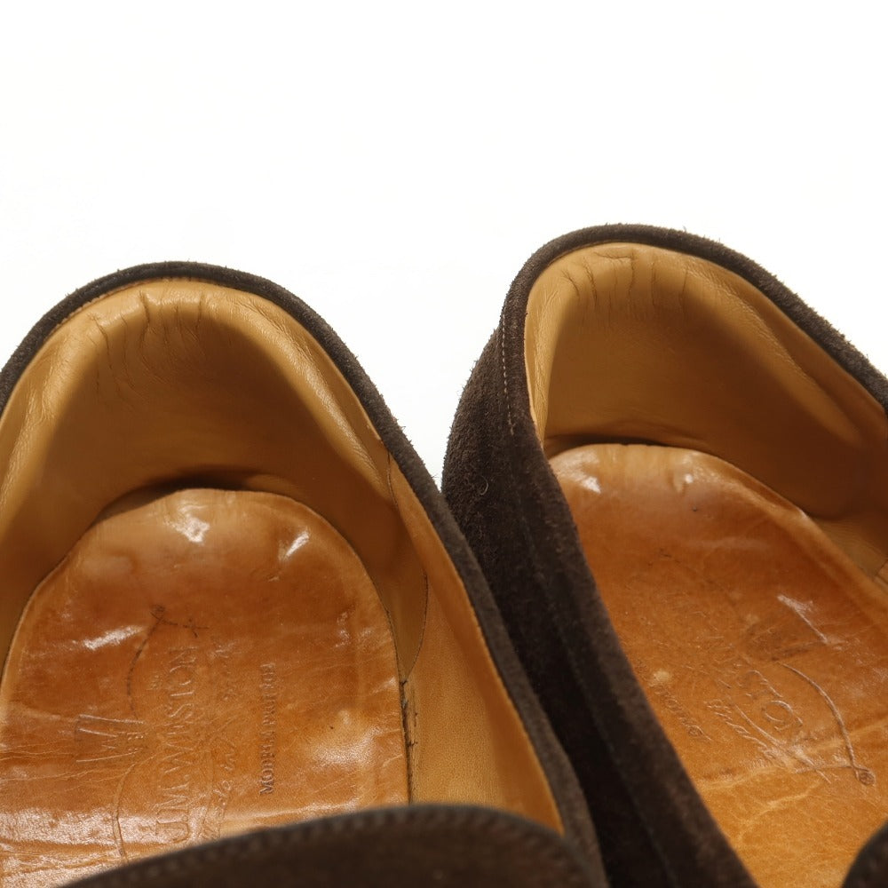 【中古】ジェイエムウエストン J.M WESTON スエード コインローファー ダークブラウン【 8 1/2E 】【 状態ランクD 】【 メンズ 】