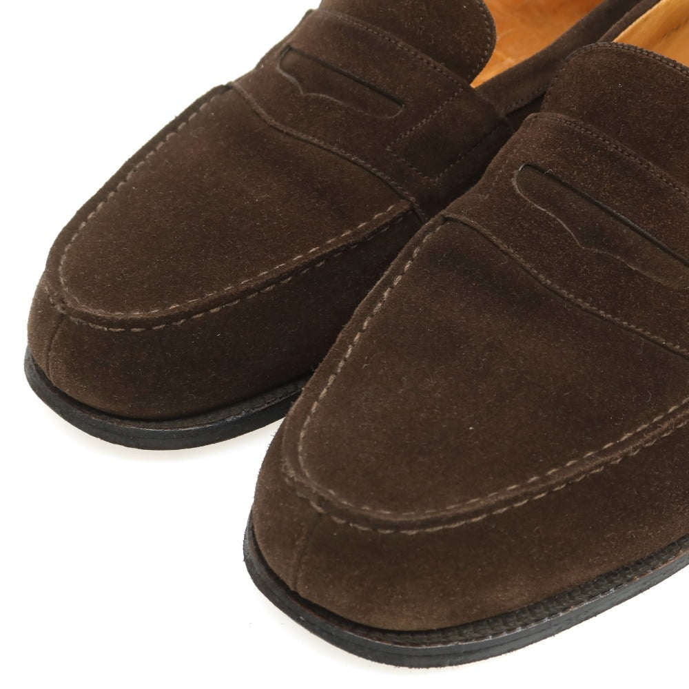 【中古】ジェイエムウエストン J.M WESTON スエード コインローファー ダークブラウン【 8 1/2E 】【 状態ランクD 】【 メンズ 】