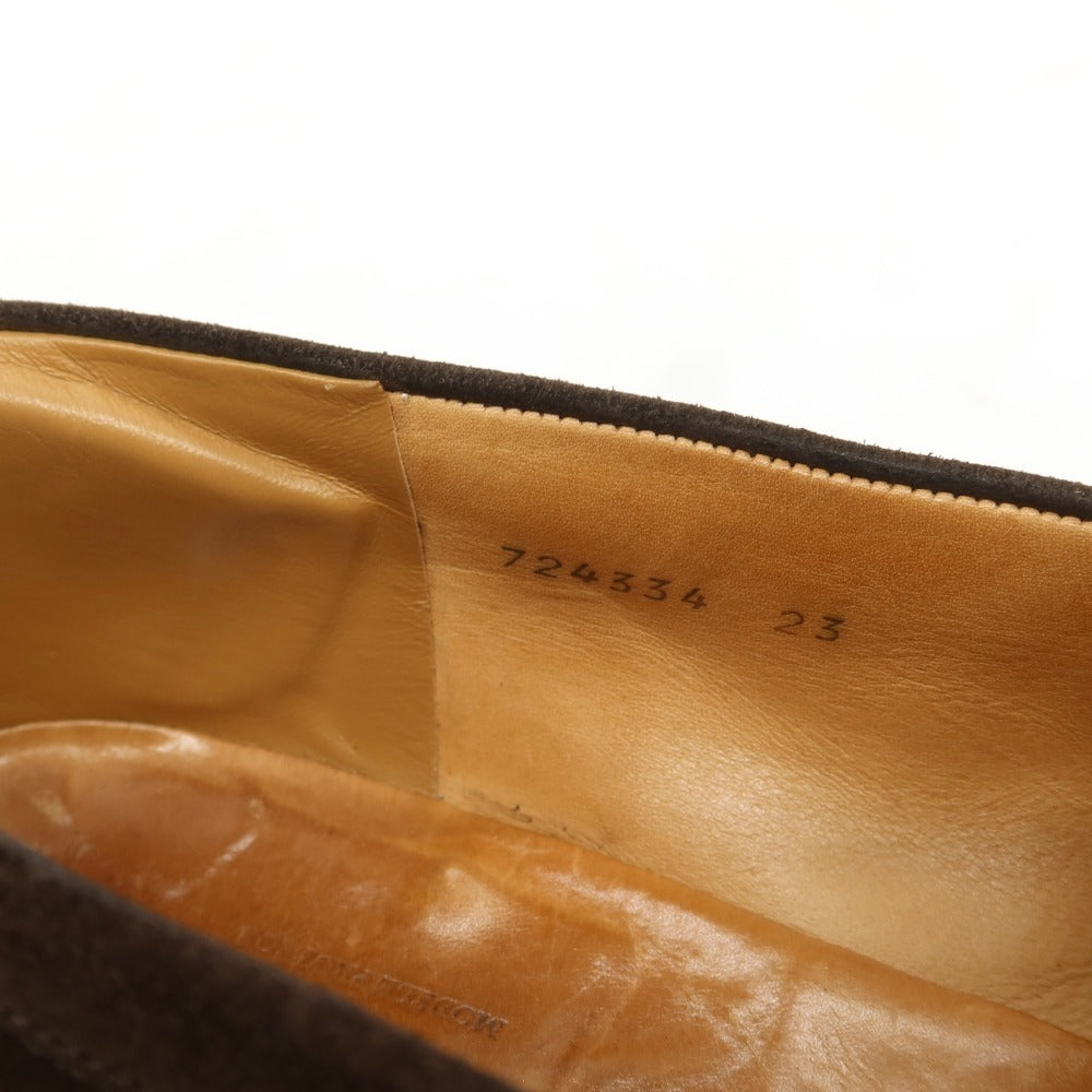 【中古】ジェイエムウエストン J.M WESTON スエード コインローファー ダークブラウン【 8 1/2E 】【 状態ランクD 】【 メンズ 】