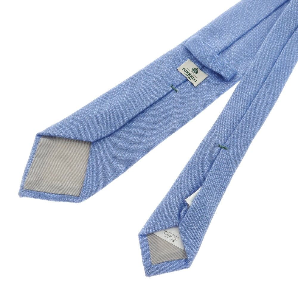 【中古】ルイジ ボレッリ Luigi Borrelli カシミヤウールシルク 無地ネクタイ ライトブルー【 状態ランクB 】【 メンズ 】