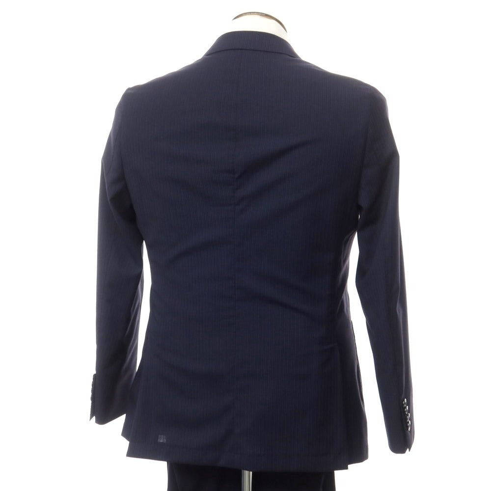 【中古】サルトリア ラトレ SARTORIA LATORRE ウール ストライプ セットアップ 3つボタンスーツ ネイビー【サイズ48】【NVY】【S/S】【状態ランクB】【メンズ】【759391】