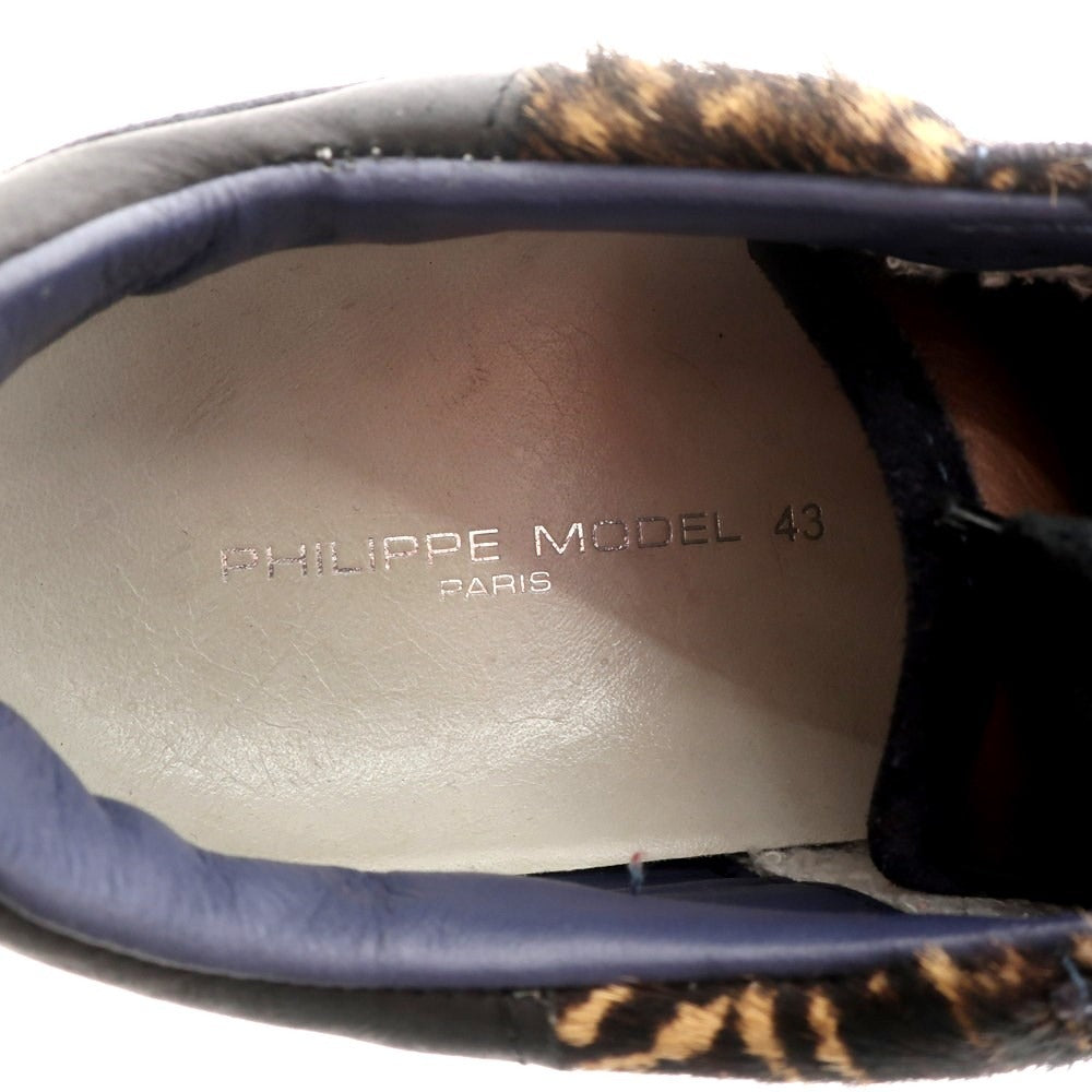 【中古】フィリップモデル PHILIPPE MODEL スニーカー ネイビー系【 43 】【 状態ランクB 】【 メンズ 】
