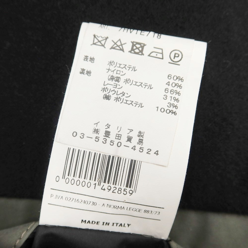 【中古】イーヴォ Hevo ポリエステルナイロン ベルテッド ステンカラーコート オリーブグレー【 48 】【 状態ランクD 】【 メンズ 】