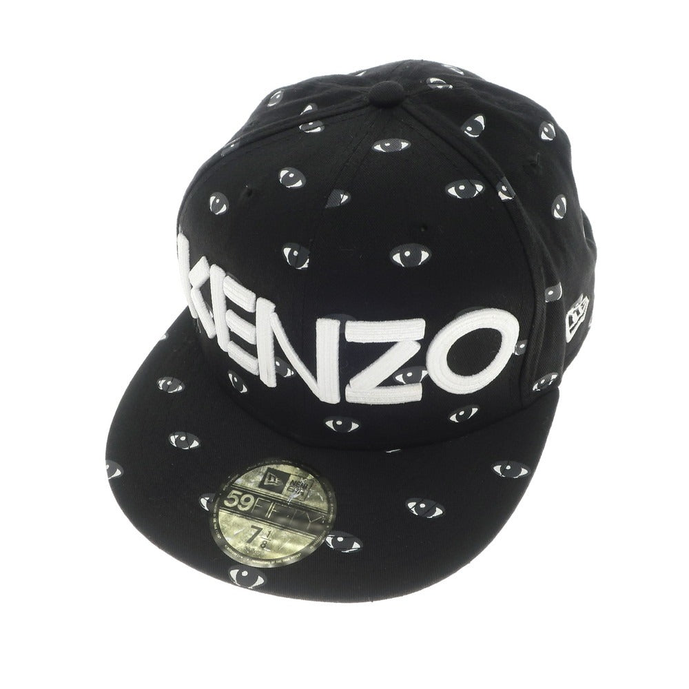 中古】ケンゾー KENZO × NEW ERA コットン キャップ ブラックxホワイト【 7 1/8 】【 状態ランクC 】【 メンズ 】 –  リタリオリブロ