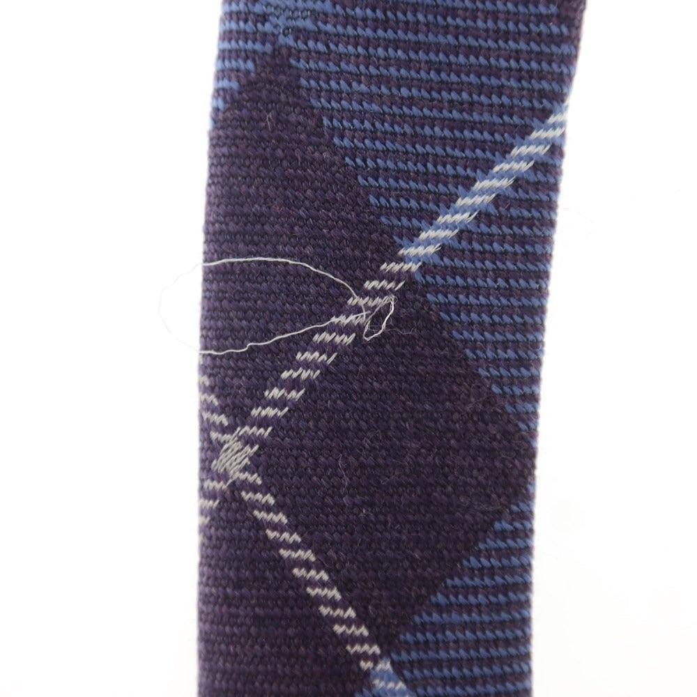 【中古】フィオリオ FIORIO ウールシルク チェック柄ネクタイ ライトブルーxパープル【サイズ-】【BLU】【A/W】【状態ランクB】【メンズ】【759175】
