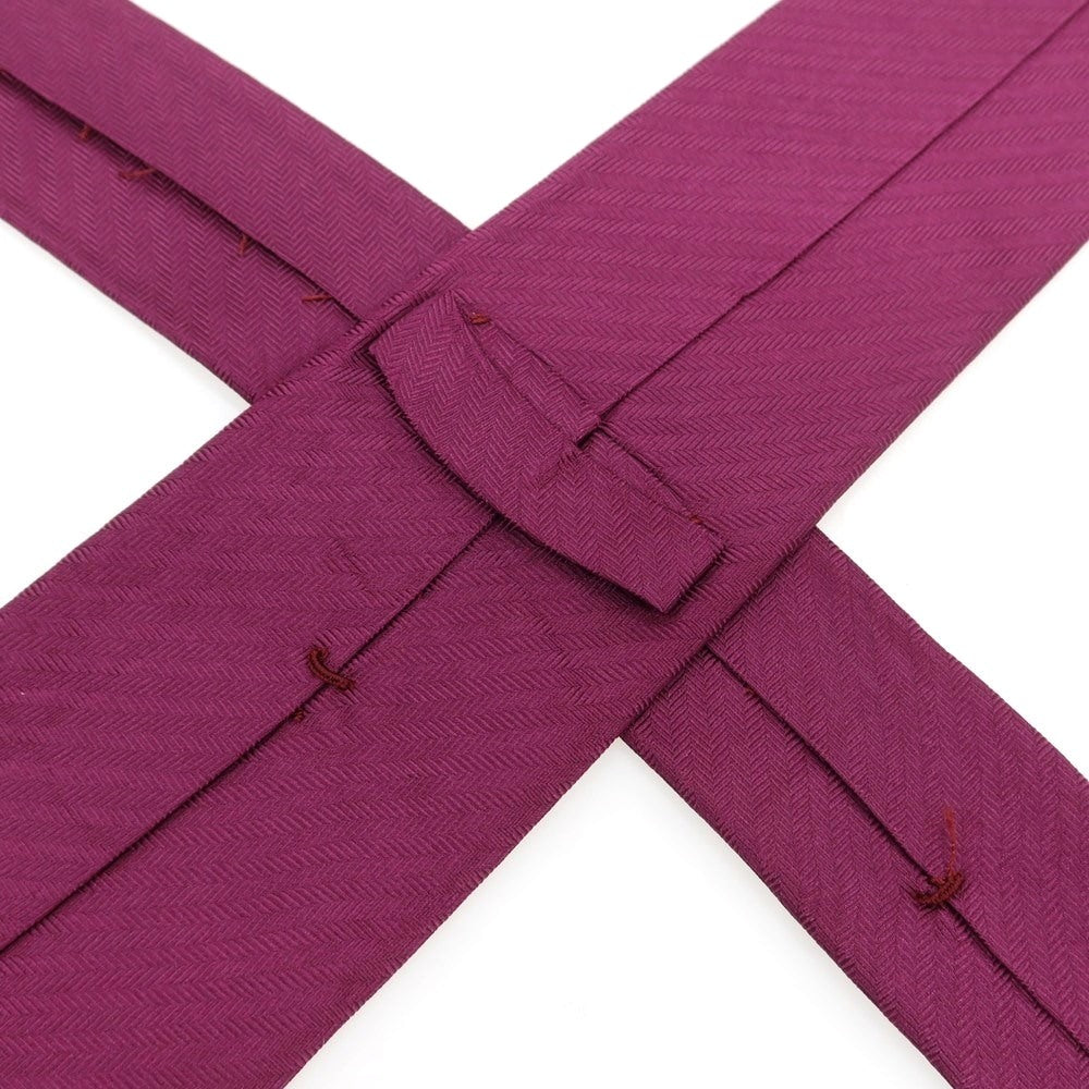 【中古】マタビシ Mattabisch シルク 無地ネクタイ パープル【 状態ランクB 】【 メンズ 】