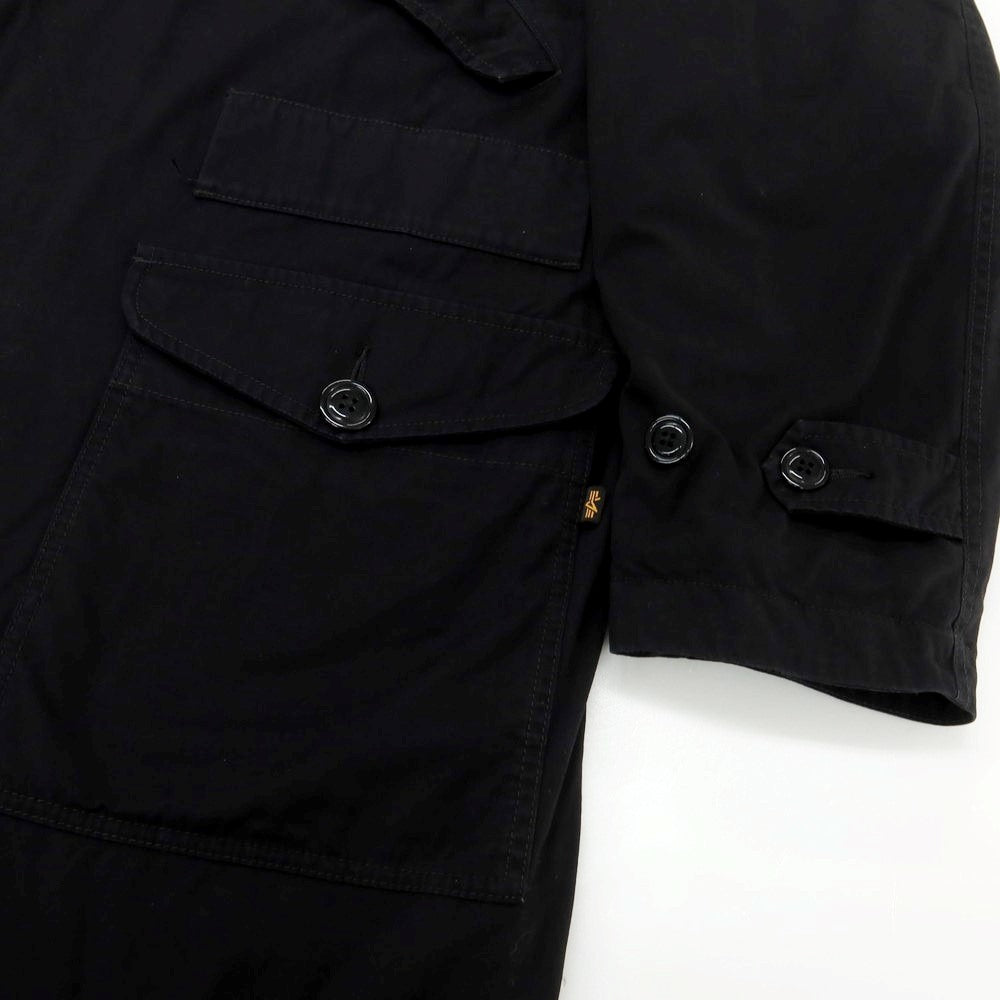 【中古】アルファ ALPHA コットン 中綿 ボア モッズコート ブラック【 M 】【 状態ランクC 】【 メンズ 】