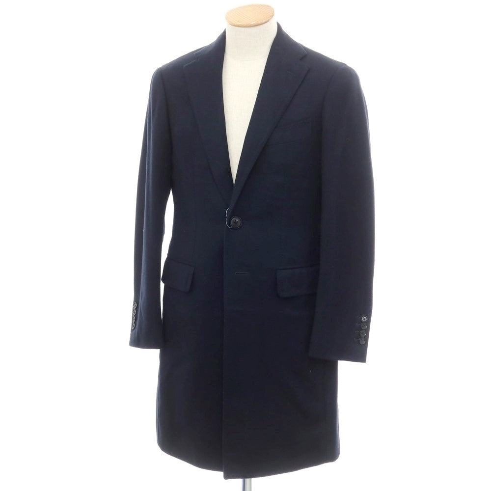 【中古】リングヂャケット RING JACKET ウールカシミヤ チェスターフィールドコート ネイビー【 42 】【 状態ランクB 】【 メ