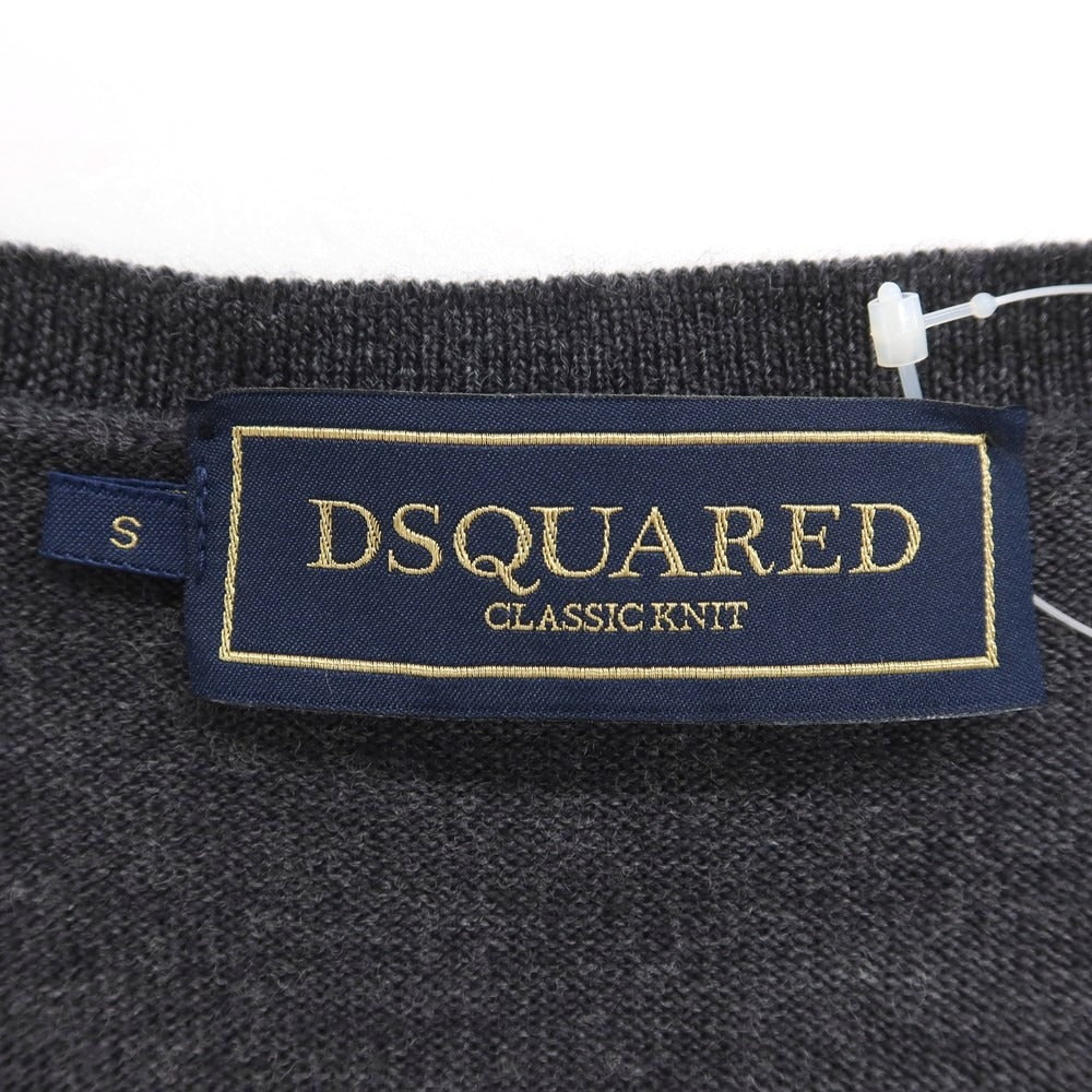 【中古】ディースクエアード DSQUARED2 ウール カーディガン ダークグレー【サイズS】【GRY】【A/W】【状態ランクB】【メンズ】【759090】