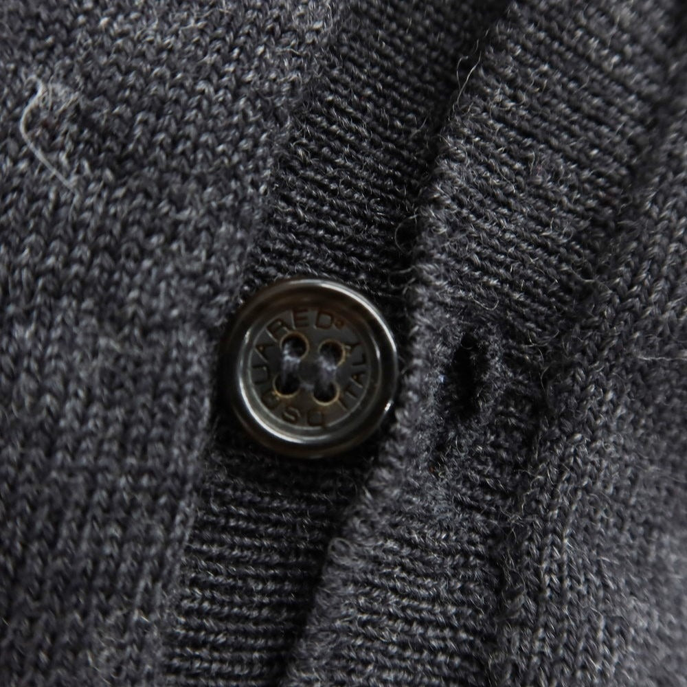 【中古】ディースクエアード DSQUARED2 ウール カーディガン ダークグレー【サイズS】【GRY】【A/W】【状態ランクB】【メンズ】【759090】