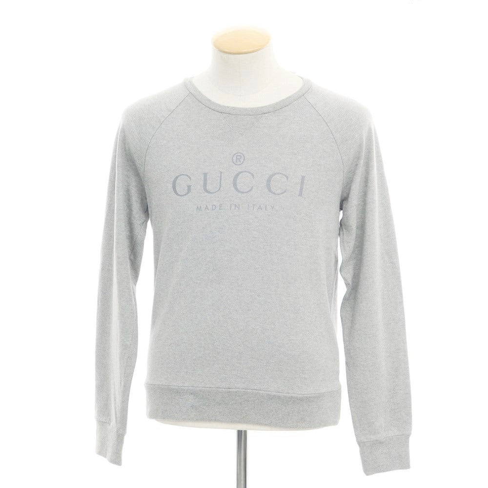 Used Gucci Cotton Crew Neck Sweatshirt Grey Size S GRY S S A W