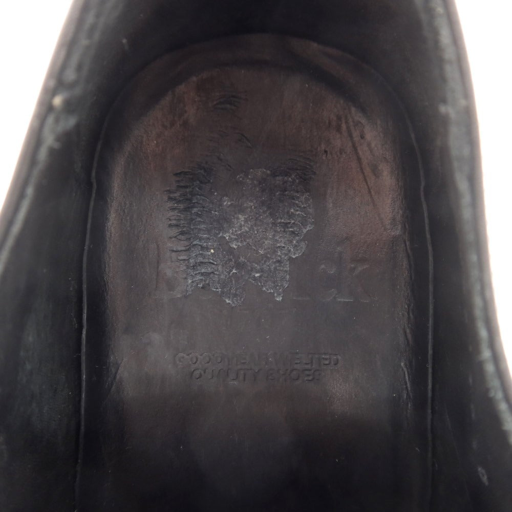 【中古】バーウィック BERWICK レザー ストレートチップ ドレスシューズ ブラック【 5 】【 状態ランクC 】【 メンズ 】