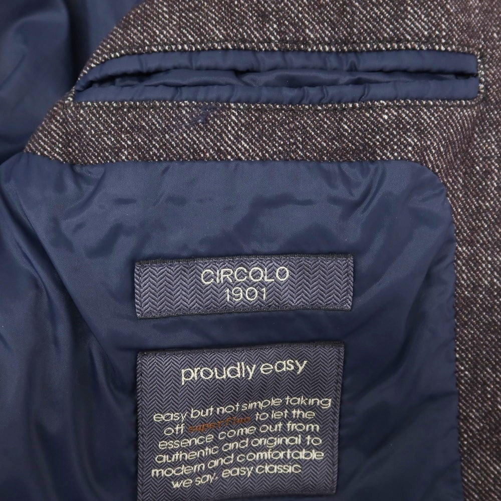 【中古】チルコロ1901 CIRCOLO 1901 コットン ジップアップ パーカー ダークブラウン【サイズS】【BRW】【A/W】【状態ランクB】【メンズ】【759089】