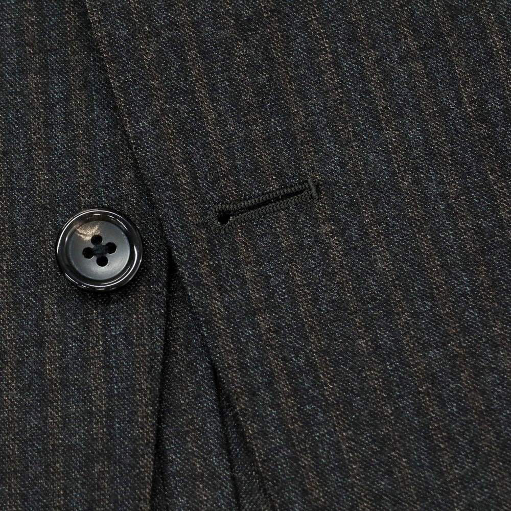 【中古】オンリープレミオ ONLY PREMIO ウール ストライプ 3つボタンスーツ チャコール系xブラウン【サイズ38】【GRY】【A/W】【状態ランクB】【メンズ】【758992】