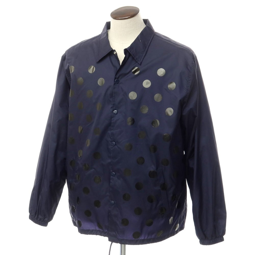 【中古】シーディージー CDG ナイロン ドット柄 コーチジャケット ブルゾン ネイビー【 XL 】【 状態ランクB 】【 メンズ 】