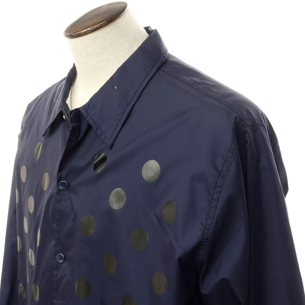 【中古】シーディージー CDG ナイロン ドット柄 コーチジャケット ブルゾン ネイビー【 XL 】【 状態ランクB 】【 メンズ 】