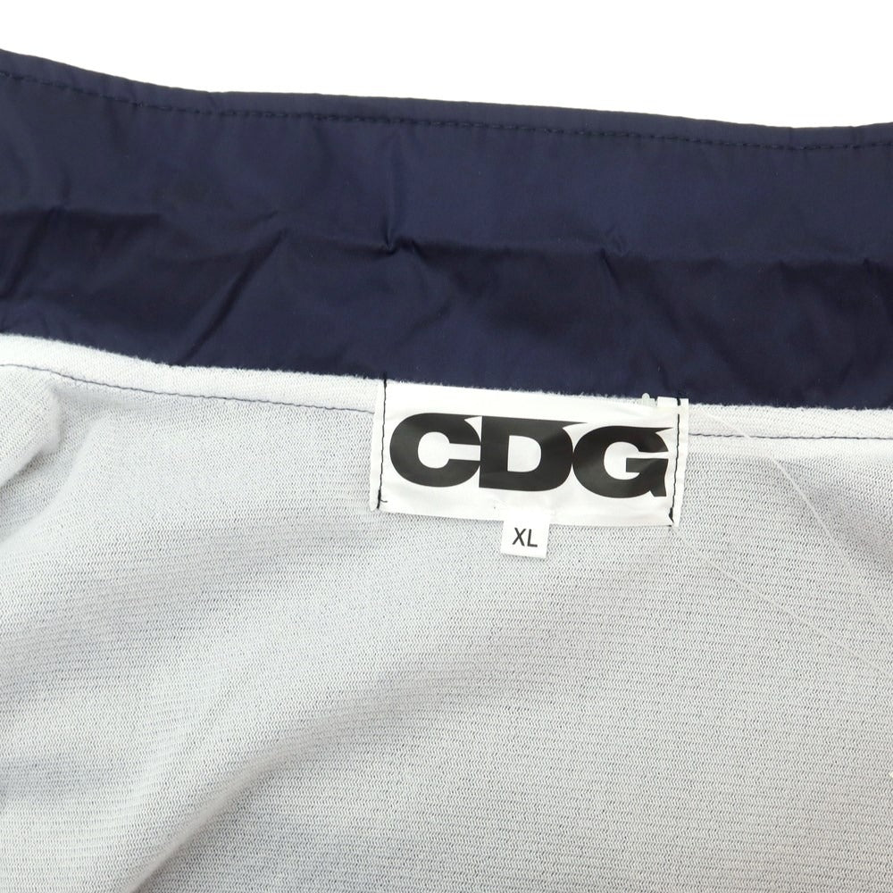 【中古】シーディージー CDG ナイロン ドット柄 コーチジャケット ブルゾン ネイビー【 XL 】【 状態ランクB 】【 メンズ 】