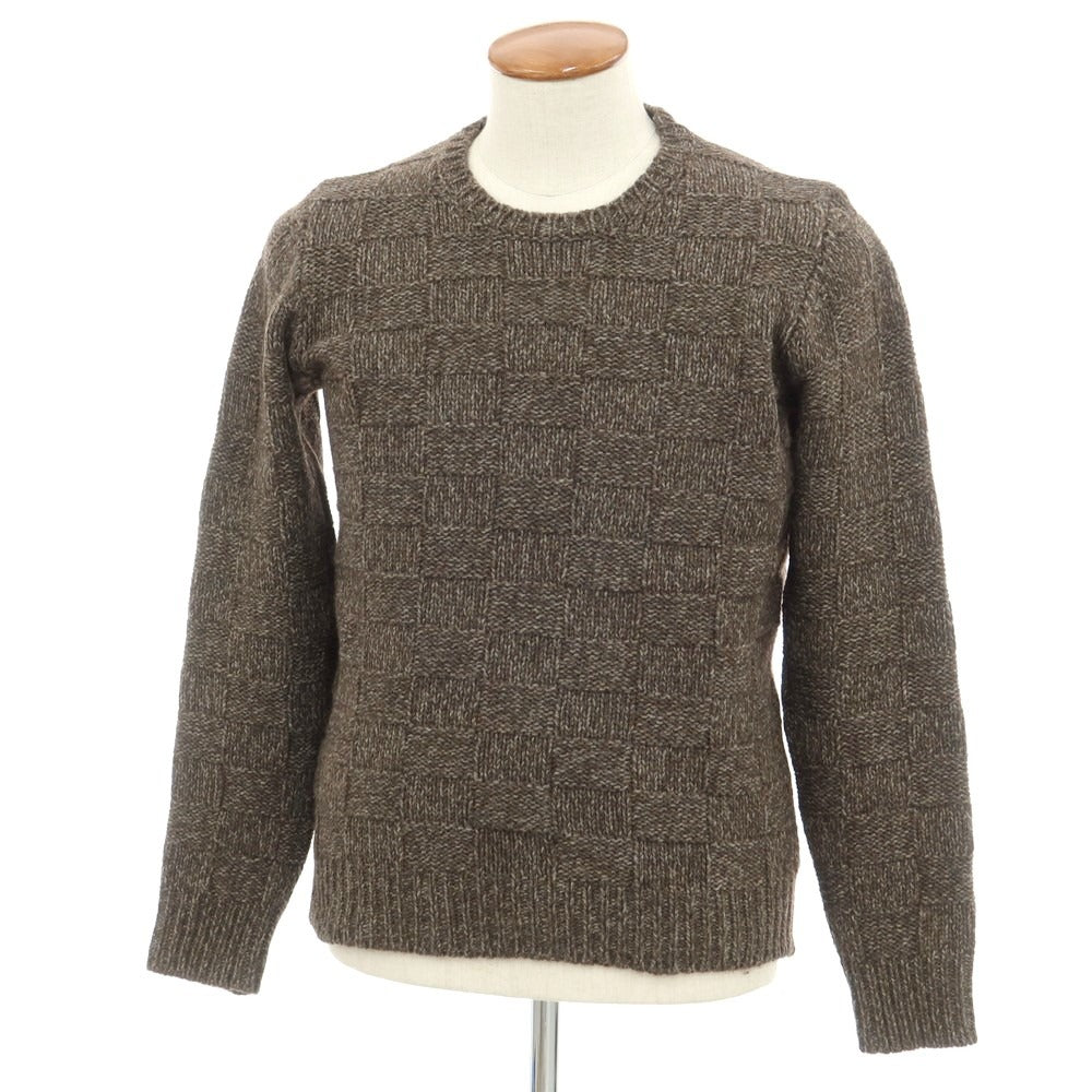 【中古】ザノーネ ZANONE ミドルゲージ ウール クルーネック プルオーバーニット ダークブラウン系【サイズ48】【BRW】【A/W】【状態ランクB】【メンズ】【759088】