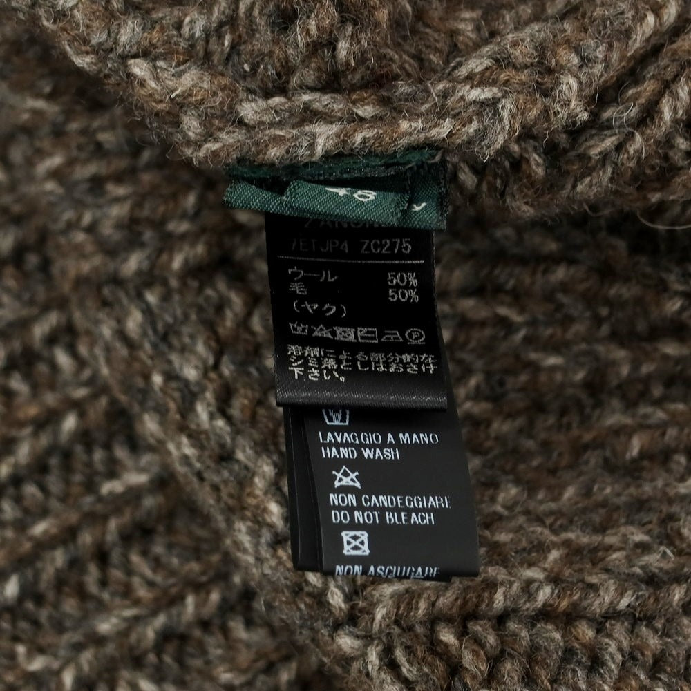 【中古】ザノーネ ZANONE ミドルゲージ ウール クルーネック プルオーバーニット ダークブラウン系【サイズ48】【BRW】【A/W】【状態ランクB】【メンズ】【759088】