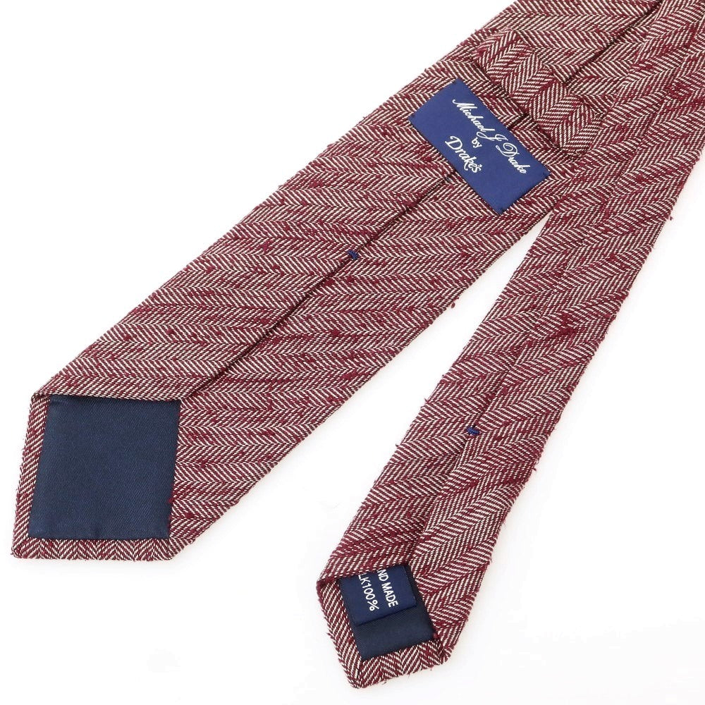【中古】マイケル J ドレイク Michael J. Drake シルク 無地ネクタイ ダークボルドー【 状態ランクB 】【 メンズ 】