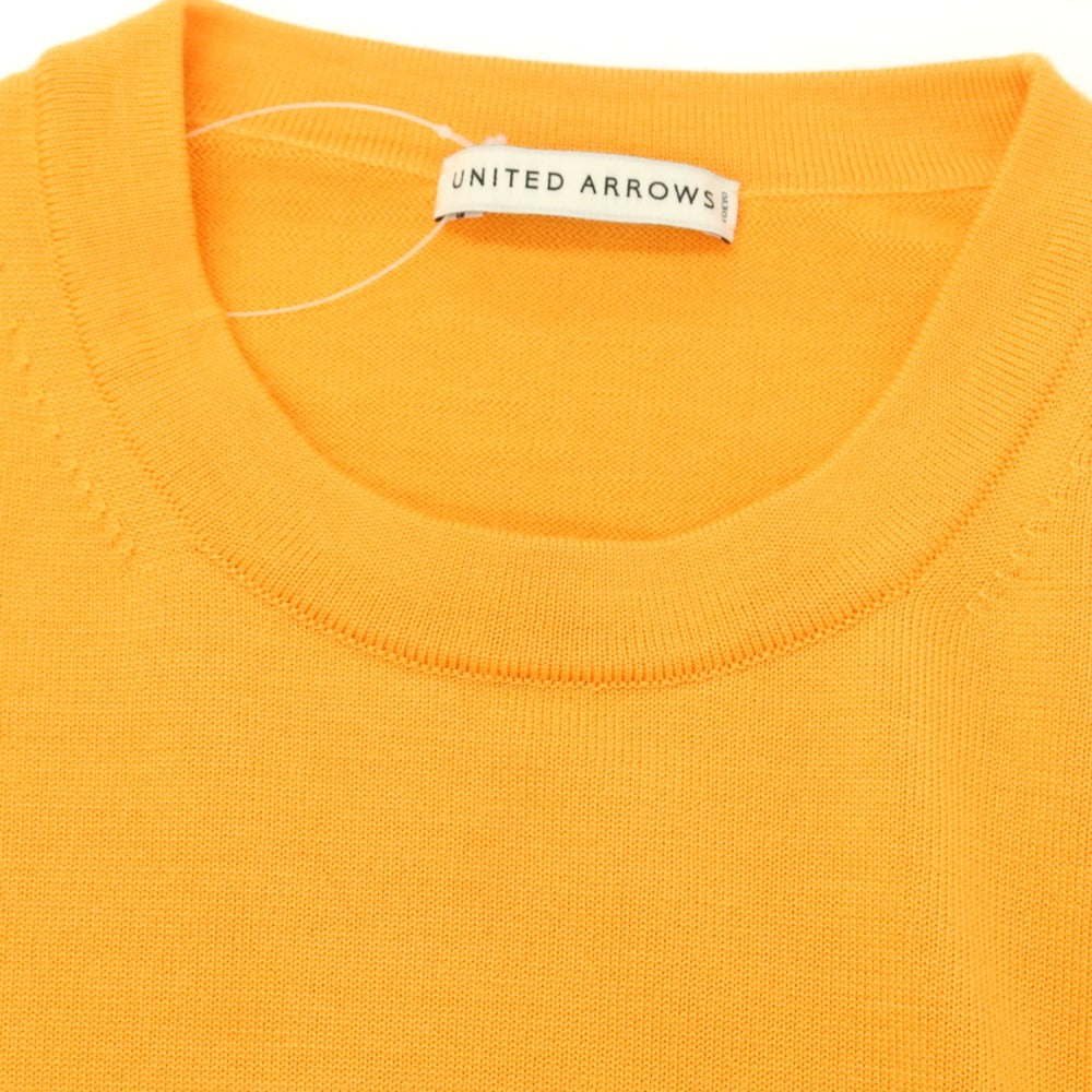 【中古】ユナイテッドアローズ UNITED ARROWS ハイゲージ ウール クルーネック プルオーバーニット オレンジ【サイズM】【ORG】【A/W】【状態ランクB】【メンズ】【759088】