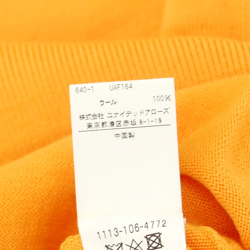 【中古】ユナイテッドアローズ UNITED ARROWS ハイゲージ ウール クルーネック プルオーバーニット オレンジ【サイズM】【ORG】【A/W】【状態ランクB】【メンズ】【759088】