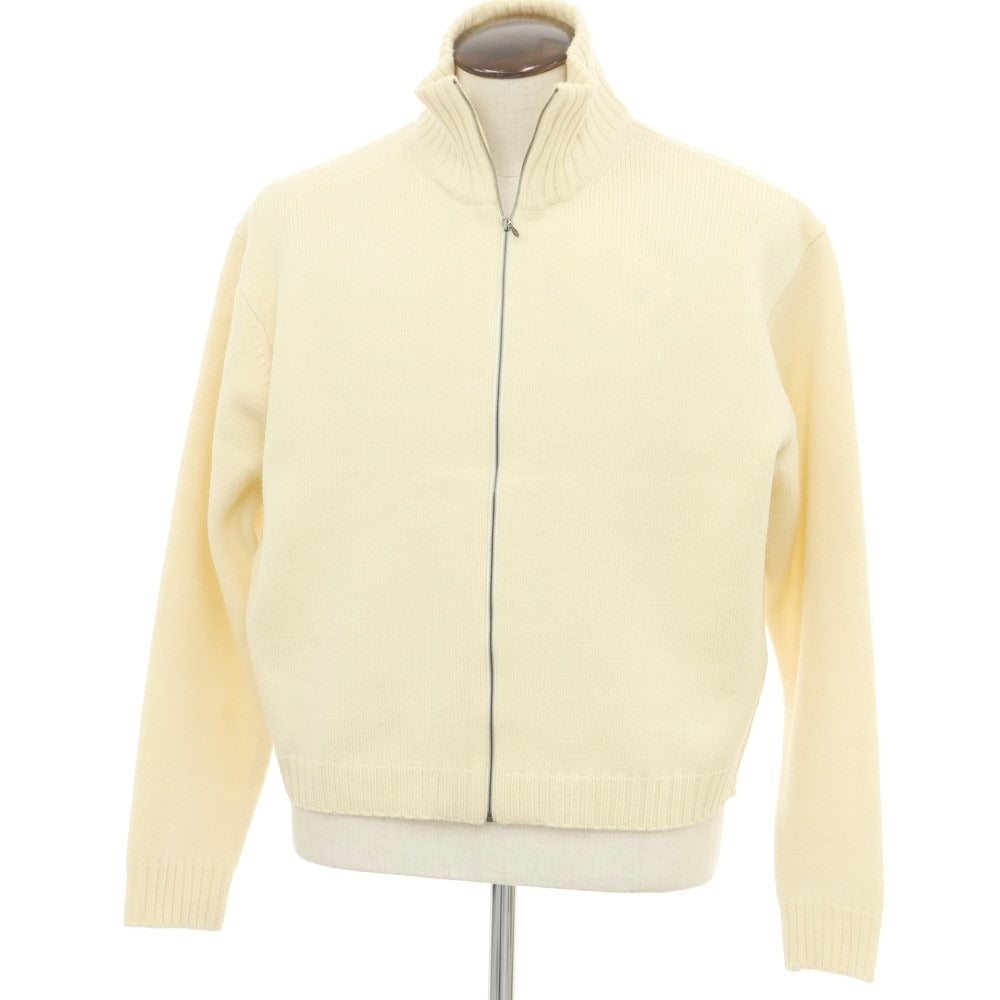 【中古】リパーパス RE-PURPOSE ミドルゲージ ウール スタンドカラー ジップアップ カーディガン クリームベージュ系【サイズL】【BEI】【A/W】【状態ランクB】【メンズ】【759088】