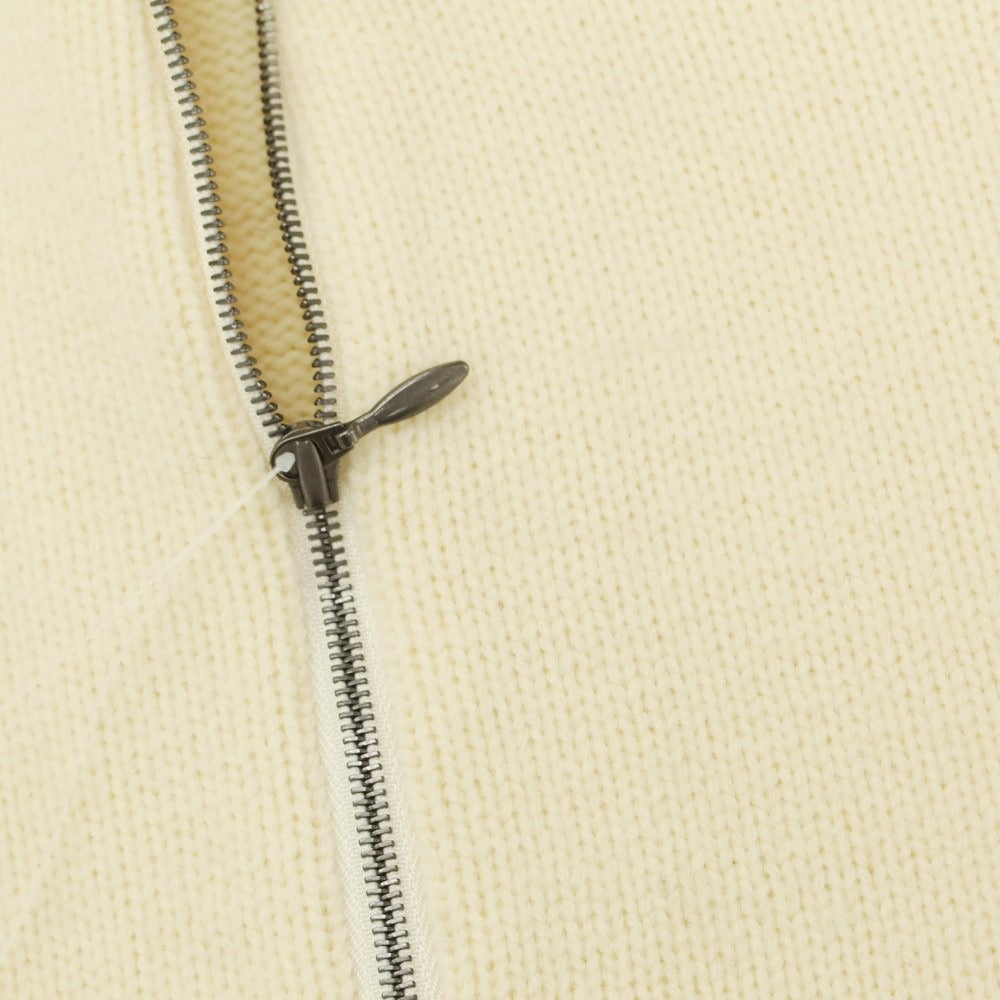 【中古】リパーパス RE-PURPOSE ミドルゲージ ウール スタンドカラー ジップアップ カーディガン クリームベージュ系【サイズL】【BEI】【A/W】【状態ランクB】【メンズ】【759088】