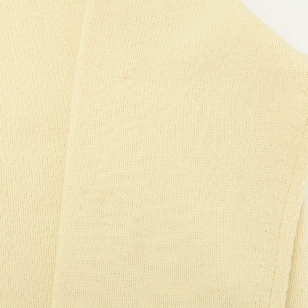 【中古】リパーパス RE-PURPOSE ミドルゲージ ウール スタンドカラー ジップアップ カーディガン クリームベージュ系【サイズL】【BEI】【A/W】【状態ランクB】【メンズ】【759088】