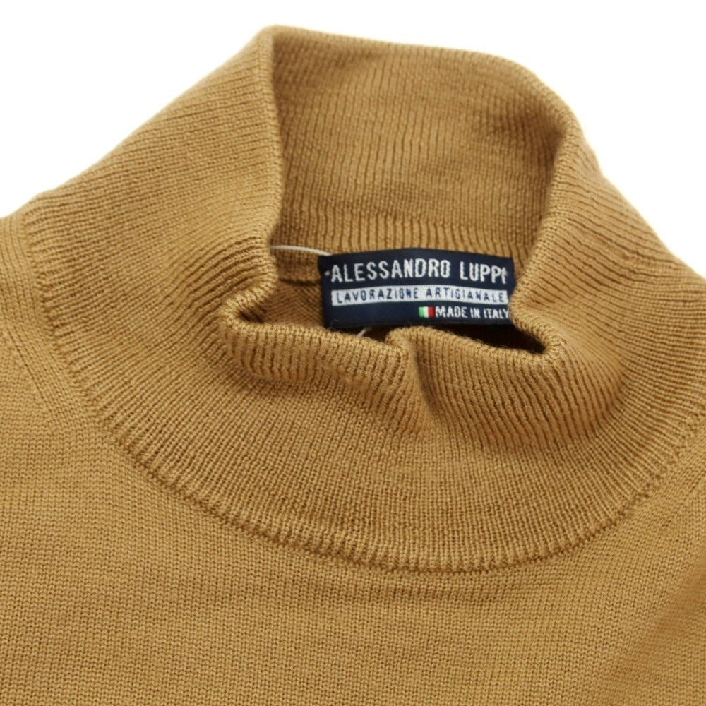 【中古】アレッサンドロルッピ Alessandro Luppi ハイゲージ ウール ハイネック プルオーバーニット ライトブラウン【サイズ44】【BRW】【A/W】【状態ランクB】【メンズ】【759088】