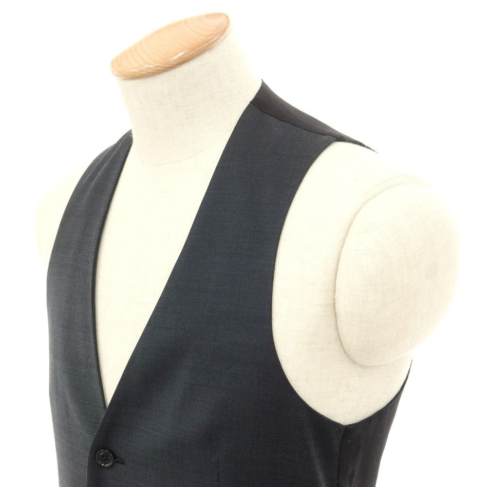 【中古】ラルディーニ LARDINI ポリエステルウール ベスト ドレス系ジレ ダークグレーxブラック【サイズ42】【GRY】【S/S】【状態ランクB】【メンズ】【759376】