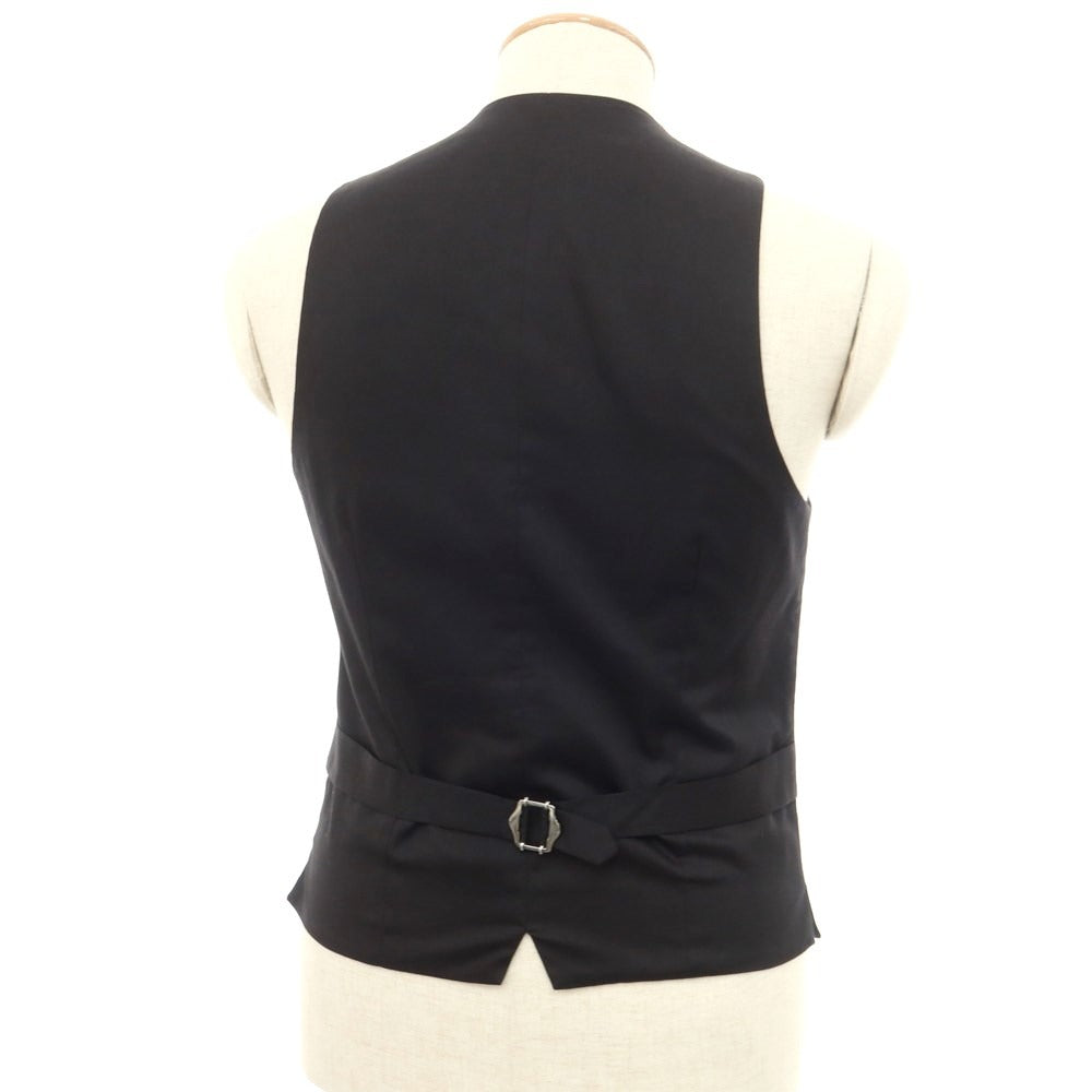 【中古】ラルディーニ LARDINI ポリエステルウール ベスト ドレス系ジレ ダークグレーxブラック【サイズ42】【GRY】【S/S】【状態ランクB】【メンズ】【759376】