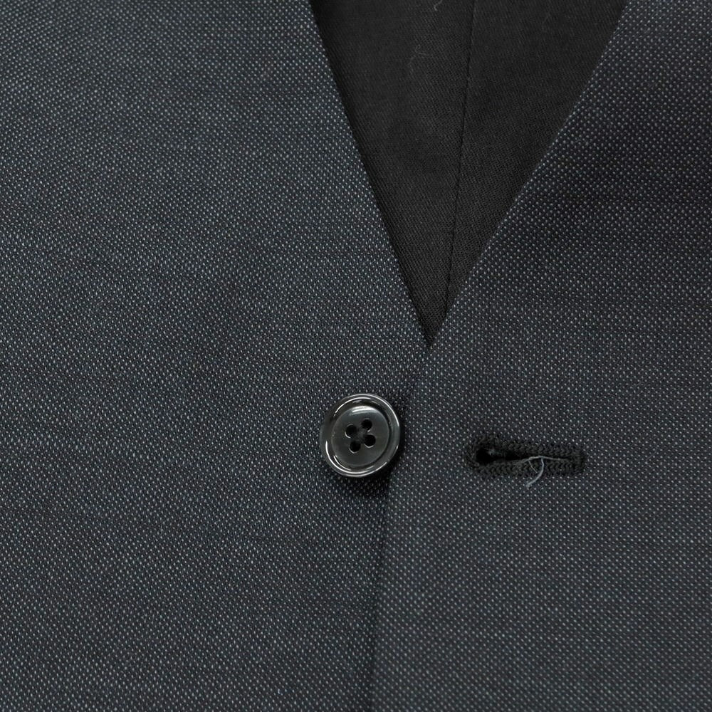 【中古】ラルディーニ LARDINI ポリエステルウール ベスト ドレス系ジレ ダークグレーxブラック【サイズ42】【GRY】【S/S】【状態ランクB】【メンズ】【759376】