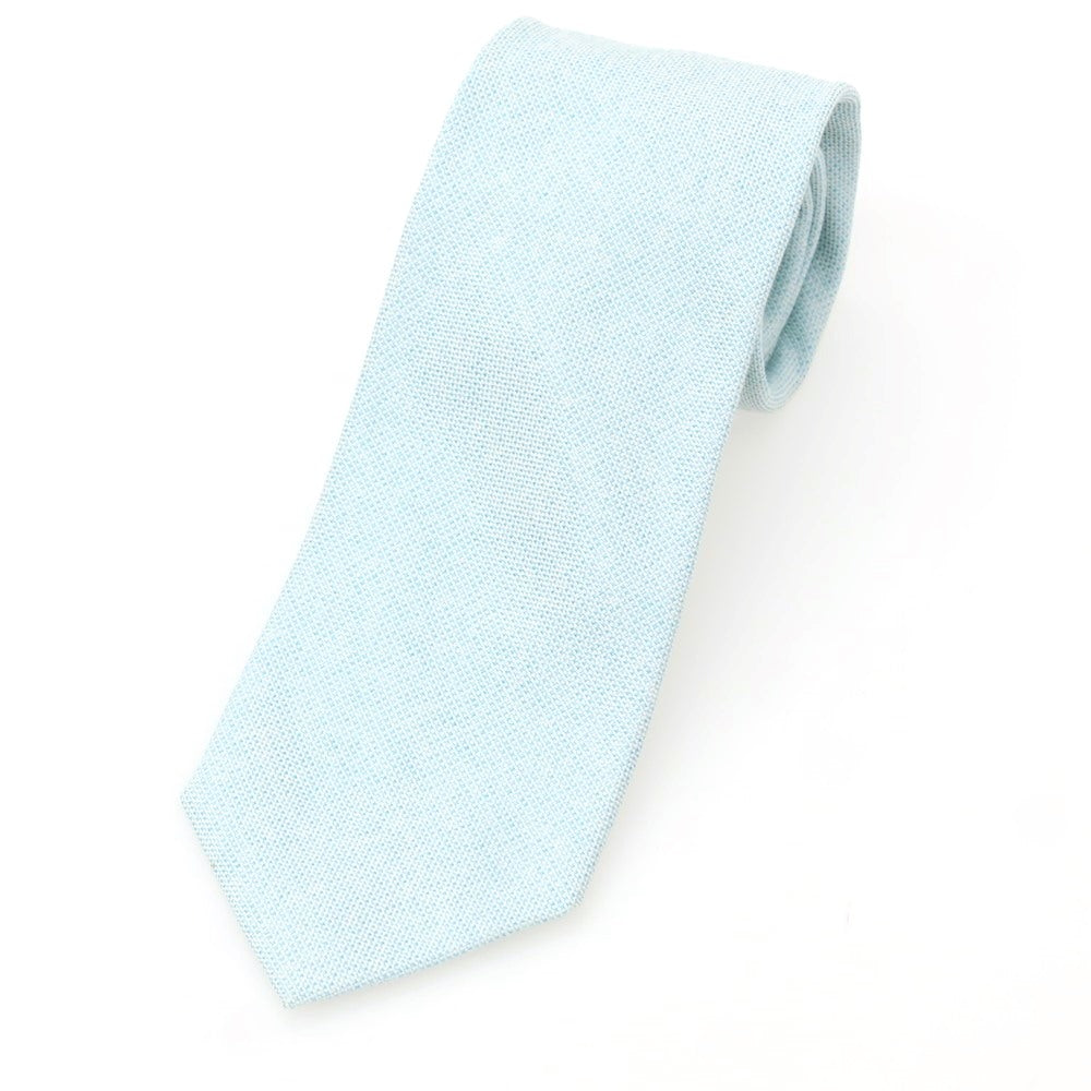 【中古】ステファノ カウ STEFANO CAU シルクコットン 無地ネクタイ ライトブルー【 状態ランクB 】【 メンズ 】