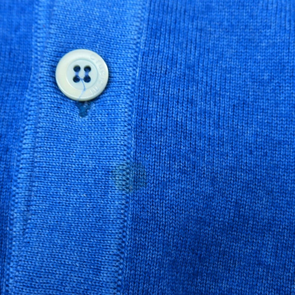 【中古】クルチアーニ CRUCIANI ウール ハイゲージ カーディガン ブルー【 46 】【 状態ランクC 】【 メンズ 】