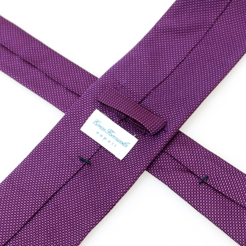 【中古】エリコフォルミコラ ERRICO FORMICOLA シルク 無地ネクタイ パープル【 状態ランクB 】【 メンズ 】