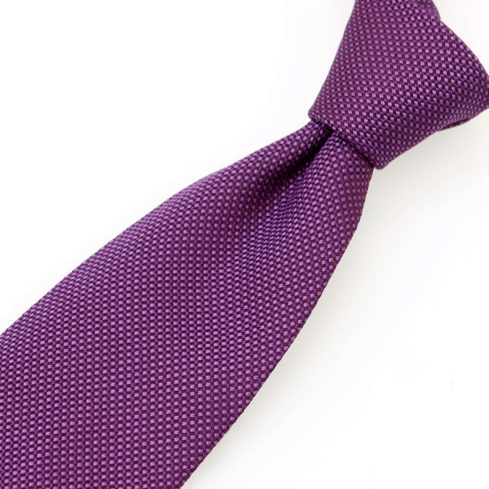 【中古】エリコフォルミコラ ERRICO FORMICOLA シルク 無地ネクタイ パープル【 状態ランクB 】【 メンズ 】