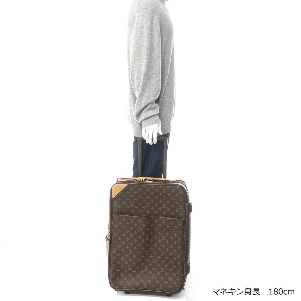 【中古】ルイ ヴィトン LOUIS VUITTON ペガス55 モノグラム キャリーバッグ ブラウン【 状態ランクC 】【 ユニセックス 】