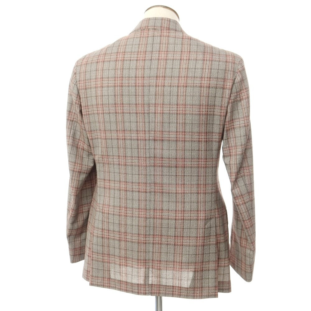 【新品】ルイジ ビアンキ マントヴァ Luigi Bianchi Mantova ウール テーラードジャケット ブラウンxピンク【サイズ50】【BRW】【S/S】【状態ランクN】【メンズ】【759380】