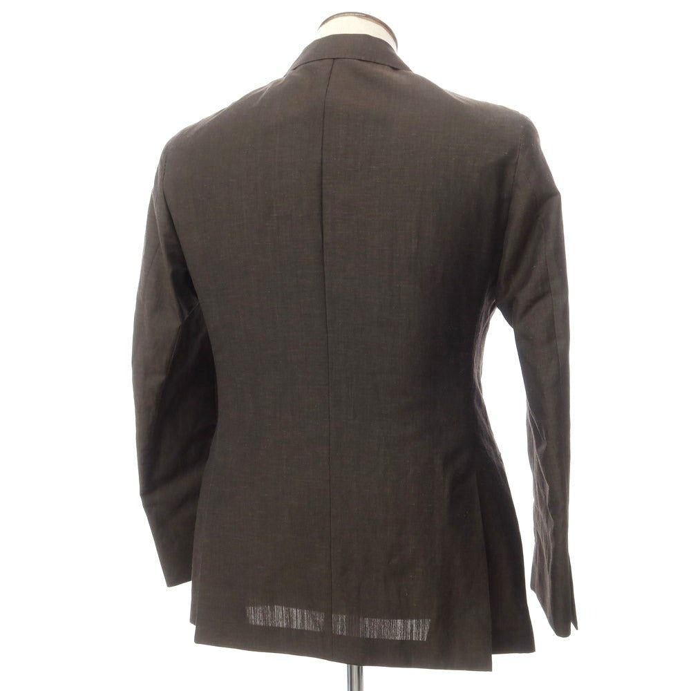 【新品】ルイジ ビアンキ マントヴァ Luigi Bianchi Mantova ウールリネン テーラードジャケット ブラウン【サイズ48】【BRW】【S/S】【状態ランクN】【メンズ】【759380】